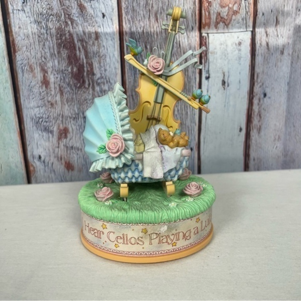 Vintage Enesco Musical Box,‎ Baby, Lullabye, Violin